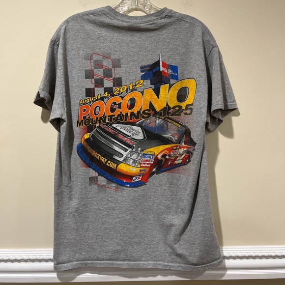 Mens Vintage Pocono Mountains 2012 Racing T-Shirt - Picture 3 of 4